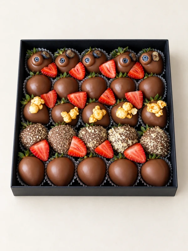 Клубничный бокс "Twinkle" — «Клубничный бокс Twinkle» — клубничный бокс Dolce Sweets из 6 ягод клубники, 25 ягод клубники в молочном…